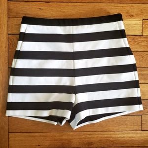 Express High Waist Stripe Shorts